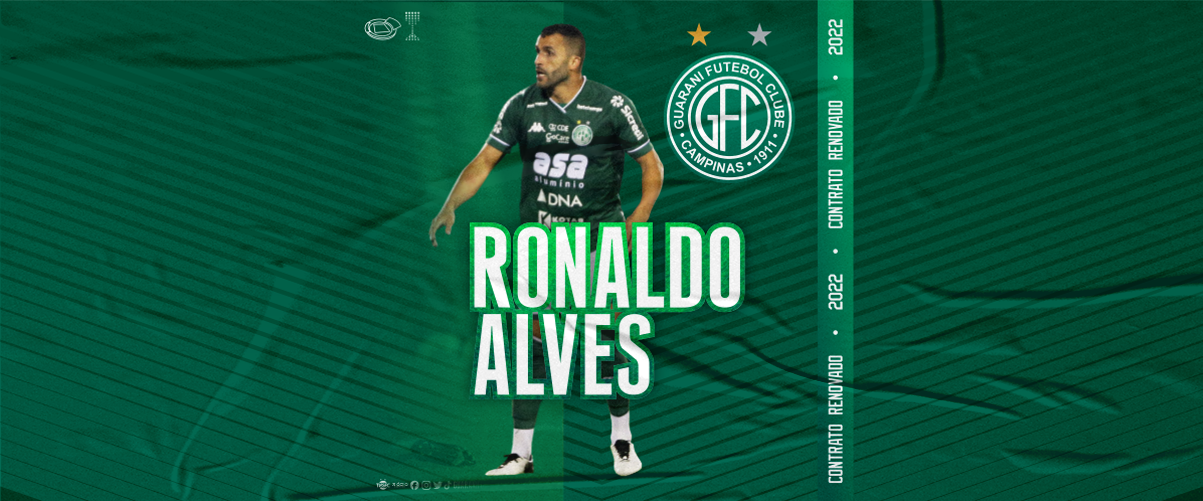 Já esperado, Guarani confirma acordo com Ronaldo Alves até o fim de 2022