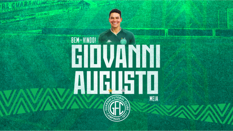 Aos 32 anos, meia Giovanni Augusto é confirmado pelo Guarani